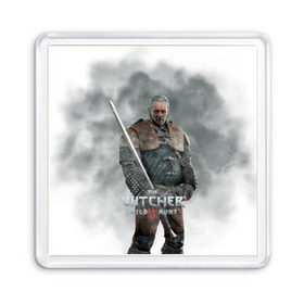 Магнит 55*55 с принтом The Witcher в городе Новоалтайск, Пластик | Размер: 65*65 мм; Размер печати: 55*55 мм | witcher | ведьмак | геральт