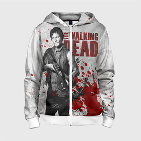 Детская толстовка 3D на молнии с принтом Walking Dead в городе Новоалтайск, 100% полиэстер |  манжеты и пояс оформлены широкой мягкой резинкой, двухслойный капюшон со шнурком для регулировки, спереди карманы и застежка-молния
 | ходячие мертвецы