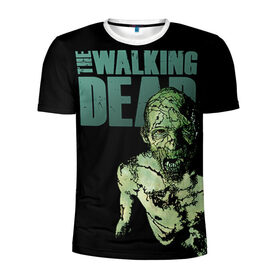 Мужская футболка 3D спортивная с принтом Walking Dead в городе Новоалтайск, 100% полиэстер с улучшенными характеристиками | приталенный силуэт, круглая горловина, широкие плечи, сужается к линии бедра | ходячие мертвецы