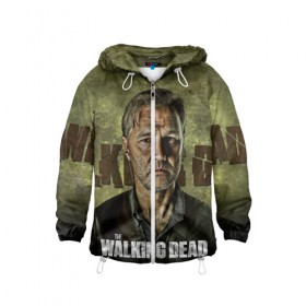 Детская ветровка 3D с принтом Walking Dead в городе Новоалтайск, 100% полиэстер | подол и капюшон оформлены резинкой с фиксаторами, по бокам два кармана без застежек, один потайной карман на груди | ходячие мертвецы