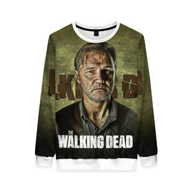 Женский свитшот 3D с принтом Walking Dead в городе Новоалтайск, 100% полиэстер с мягким внутренним слоем | круглый вырез горловины, мягкая резинка на манжетах и поясе, свободная посадка по фигуре | ходячие мертвецы
