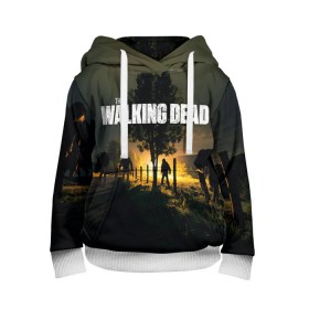 Детская толстовка 3D с принтом Walking Dead в городе Новоалтайск, 100% полиэстер | двухслойный капюшон со шнурком для регулировки, мягкие манжеты на рукавах и по низу толстовки, спереди карман-кенгуру с мягким внутренним слоем | Тематика изображения на принте: ходячие мертвецы