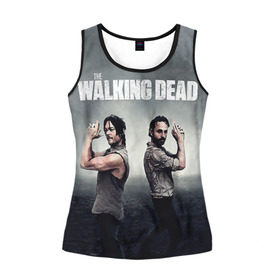 Женская майка 3D с принтом Walking Dead в городе Новоалтайск, 100% полиэстер | круглая горловина, прямой силуэт, длина до линии бедра | ходячие мертвецы