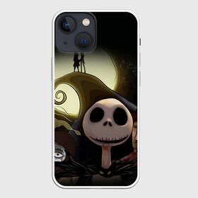 Чехол для iPhone 13 mini с принтом Повелитель тыкв в городе Новоалтайск,  |  | Тематика изображения на принте: helloween | бертон | бугимен | бугимэн | вампиры | джек скелингтон | доктор филькельштейн | корыто | крыто | кукла | повелитель тыкв | рождество | сhristmas | салли | тим | тим бертон | тыква | хеллоуин | шито