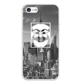 Чехол для iPhone 5/5S матовый с принтом Fsociety в городе Новоалтайск, Силикон | Область печати: задняя сторона чехла, без боковых панелей | Тематика изображения на принте: fsociety | mr robot | анонимус | мистер робот