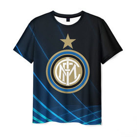 Мужская футболка 3D с принтом Inter Milan в городе Новоалтайск, 100% полиэфир | прямой крой, круглый вырез горловины, длина до линии бедер | inter | milan | интер | италия | милан | футбол | футболист