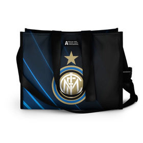 Сумка-шоппер 3D с принтом Inter Milan в городе Новоалтайск, 100% полиэстер | застегивается на металлическую кнопку; внутренний карман застегивается на молнию. Стенки укреплены специальным мягким материалом, чтобы защитить содержимое от несильных ударов
 | inter | milan | интер | италия | милан | футбол | футболист