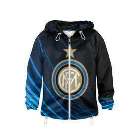 Детская ветровка 3D с принтом Inter Milan в городе Новоалтайск, 100% полиэстер | подол и капюшон оформлены резинкой с фиксаторами, по бокам два кармана без застежек, один потайной карман на груди | inter | milan | интер | италия | милан | футбол | футболист