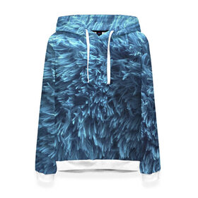 Женская толстовка 3D с принтом Меховой шарик в городе Новоалтайск, 100% полиэстер  | двухслойный капюшон со шнурком для регулировки, мягкие манжеты на рукавах и по низу толстовки, спереди карман-кенгуру с мягким внутренним слоем. | мех | текстура | узор