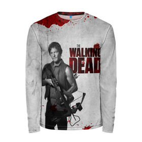 Мужской лонгслив 3D с принтом The Walking Dead в городе Новоалтайск, 100% полиэстер | длинные рукава, круглый вырез горловины, полуприлегающий силуэт | the walking dead | америка | апокалипсис | глен | дерил | зомби | карл | кровь | рик | сша | ходячие мертвецы