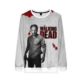 Женский свитшот 3D с принтом The Walking Dead в городе Новоалтайск, 100% полиэстер с мягким внутренним слоем | круглый вырез горловины, мягкая резинка на манжетах и поясе, свободная посадка по фигуре | the walking dead | америка | апокалипсис | глен | дерил | зомби | карл | кровь | рик | сша | ходячие мертвецы