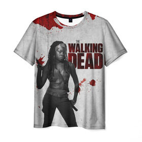 Мужская футболка 3D с принтом The Walking Dead в городе Новоалтайск, 100% полиэфир | прямой крой, круглый вырез горловины, длина до линии бедер | the walking dead | америка | апокалипсис | глен | дерил | зомби | карл | кровь | рик | сша | ходячие мертвецы