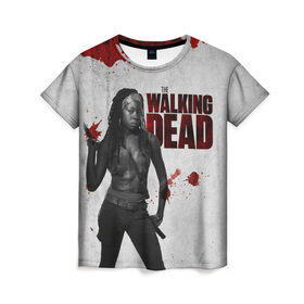 Женская футболка 3D с принтом The Walking Dead в городе Новоалтайск, 100% полиэфир ( синтетическое хлопкоподобное полотно) | прямой крой, круглый вырез горловины, длина до линии бедер | the walking dead | америка | апокалипсис | глен | дерил | зомби | карл | кровь | рик | сша | ходячие мертвецы