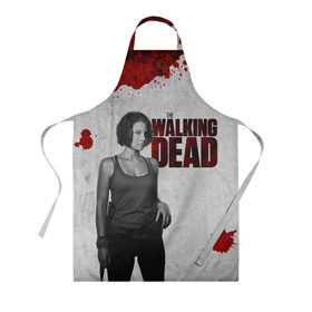 Фартук 3D с принтом The Walking Dead в городе Новоалтайск, 100% полиэстер | общий размер — 65 х 85 см, ширина нагрудника — 26 см, горловина — 53 см, длина завязок — 54 см, общий обхват в поясе — 173 см. Принт на завязках и на горловине наносится с двух сторон, на основной части фартука — только с внешней стороны | the walking dead | америка | апокалипсис | глен | дерил | зомби | карл | кровь | рик | сша | ходячие мертвецы