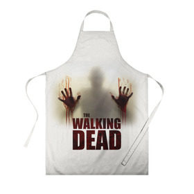 Фартук 3D с принтом The Walking Dead в городе Новоалтайск, 100% полиэстер | общий размер — 65 х 85 см, ширина нагрудника — 26 см, горловина — 53 см, длина завязок — 54 см, общий обхват в поясе — 173 см. Принт на завязках и на горловине наносится с двух сторон, на основной части фартука — только с внешней стороны | the walking dead | америка | апокалипсис | глен | дерил | зомби | карл | кровь | рик | сша | ходячие мертвецы