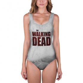 Купальник-боди 3D с принтом The Walking Dead в городе Новоалтайск, 82% полиэстер, 18% эластан | Круглая горловина, круглый вырез на спине | the walking dead | америка | апокалипсис | глен | дерил | зомби | карл | кровь | рик | сша | ходячие мертвецы