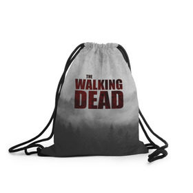 Рюкзак-мешок 3D с принтом The Walking Dead в городе Новоалтайск, 100% полиэстер | плотность ткани — 200 г/м2, размер — 35 х 45 см; лямки — толстые шнурки, застежка на шнуровке, без карманов и подкладки | the walking dead | америка | апокалипсис | глен | дерил | зомби | карл | кровь | рик | сша | ходячие мертвецы