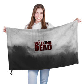 Флаг 3D с принтом The Walking Dead в городе Новоалтайск, 100% полиэстер | плотность ткани — 95 г/м2, размер — 67 х 109 см. Принт наносится с одной стороны | the walking dead | америка | апокалипсис | глен | дерил | зомби | карл | кровь | рик | сша | ходячие мертвецы