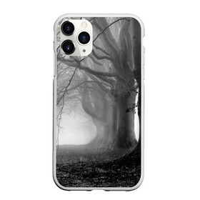 Чехол для iPhone 11 Pro Max матовый Туман в лесу: в городе Новоалтайск, Силикон | | black white | fog | forest | morning | photo | silhouette | trees | деревья | лес | силуэт | туман | утро | фото | черно белое