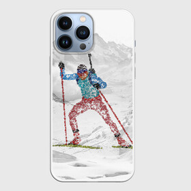 Чехол для iPhone 13 Pro Max с принтом Спортсмен биатлонист в городе Новоалтайск,  |  | Тематика изображения на принте: biathlon | биатлон | гонка | зимний спорт | кубок мира | олимпиада | спорт | спринт | чемпионат | чемпионат мира | эстафета
