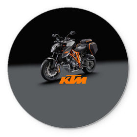 Коврик круглый с принтом KTM 4 в городе Новоалтайск, резина и полиэстер | круглая форма, изображение наносится на всю лицевую часть | ktm | moto | катээм | ктм | мото | мотоцикл | мотоциклы