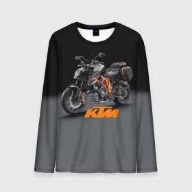 Мужской лонгслив 3D с принтом KTM 4 в городе Новоалтайск, 100% полиэстер | длинные рукава, круглый вырез горловины, полуприлегающий силуэт | Тематика изображения на принте: ktm | moto | катээм | ктм | мото | мотоцикл | мотоциклы