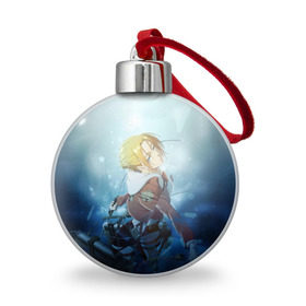Ёлочный шар с принтом Snow в городе Новоалтайск, Пластик | Диаметр: 77 мм | annie leonhardt | attack on titan | атака титанов | вторжение гигантов | леонхарт | энни леонхардт