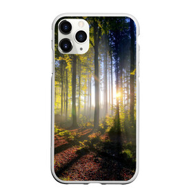 Чехол для iPhone 11 Pro матовый с принтом Утро в лесу в городе Новоалтайск, Силикон |  | bright | fog | forest | morning | sun | tree | trees | дерево | деревья | лес | солнце | туман | утро | яркое