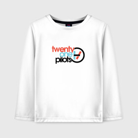 Детский лонгслив хлопок с принтом TwentyONE PILOTS в городе Новоалтайск, 100% хлопок | круглый вырез горловины, полуприлегающий силуэт, длина до линии бедер | 21 | blurryface | music | twenty one pilots
