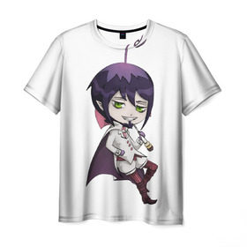 Мужская футболка 3D с принтом Blue Exorcist Мефисто в городе Новоалтайск, 100% полиэфир | прямой крой, круглый вырез горловины, длина до линии бедер | ao no exorcist | демон | сатана | синий экзорцист