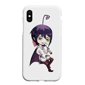 Чехол для iPhone XS Max матовый с принтом Blue Exorcist Мефисто в городе Новоалтайск, Силикон | Область печати: задняя сторона чехла, без боковых панелей | Тематика изображения на принте: ao no exorcist | демон | сатана | синий экзорцист