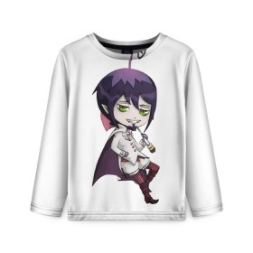 Детский лонгслив 3D с принтом Blue Exorcist Мефисто в городе Новоалтайск, 100% полиэстер | длинные рукава, круглый вырез горловины, полуприлегающий силуэт
 | ao no exorcist | демон | сатана | синий экзорцист