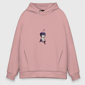 Мужское худи Oversize хлопок с принтом Blue Exorcist Мефисто в городе Новоалтайск, френч-терри — 70% хлопок, 30% полиэстер. Мягкий теплый начес внутри —100% хлопок | боковые карманы, эластичные манжеты и нижняя кромка, капюшон на магнитной кнопке | Тематика изображения на принте: ao no exorcist | демон | сатана | синий экзорцист