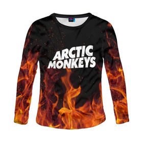 Женский лонгслив 3D с принтом Arctic Monkeys fire в городе Новоалтайск, 100% полиэстер | длинные рукава, круглый вырез горловины, полуприлегающий силуэт | 