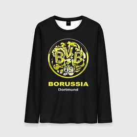 Мужской лонгслив 3D с принтом Borussia Dortmund в городе Новоалтайск, 100% полиэстер | длинные рукава, круглый вырез горловины, полуприлегающий силуэт | Тематика изображения на принте: боруссия | дортмунд