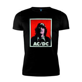 Мужская футболка премиум с принтом AC/DC: T-SHIRT в городе Новоалтайск, 92% хлопок, 8% лайкра | приталенный силуэт, круглый вырез ворота, длина до линии бедра, короткий рукав | acdc