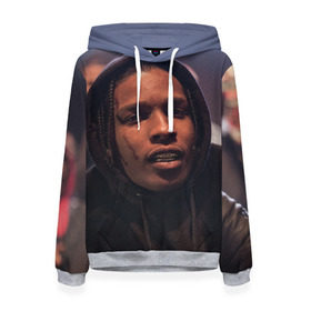 Женская толстовка 3D с принтом Asap Rocky в городе Новоалтайск, 100% полиэстер  | двухслойный капюшон со шнурком для регулировки, мягкие манжеты на рукавах и по низу толстовки, спереди карман-кенгуру с мягким внутренним слоем. | aap | asap | rocky | rokki | rokky | асап | роки | рокки | эйсэп