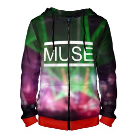 Мужская толстовка 3D на молнии с принтом Muse в городе Новоалтайск, 100% полиэстер | длина до линии бедра, манжеты и пояс оформлены мягкой тканевой резинкой, двухслойный капюшон со шнурком для регулировки, спереди молния, по бокам два кармана | 
