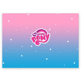 Поздравительная открытка с принтом My Little Pony в городе Новоалтайск, 100% бумага | плотность бумаги 280 г/м2, матовая, на обратной стороне линовка и место для марки
 | dash | rainbow