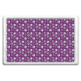 Магнит 45*70 с принтом Узор из черепушек в городе Новоалтайск, Пластик | Размер: 78*52 мм; Размер печати: 70*45 | halloween | кости | мертвец | скилет | ужасы | хэллоуин | череп