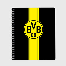 Тетрадь с принтом BVB в городе Новоалтайск, 100% бумага | 48 листов, плотность листов — 60 г/м2, плотность картонной обложки — 250 г/м2. Листы скреплены сбоку удобной пружинной спиралью. Уголки страниц и обложки скругленные. Цвет линий — светло-серый
 | Тематика изображения на принте: borussia dortmund | боруссия дортмунд | бундеслига | германия | футбол | футболист