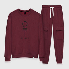 Женский костюм хлопок с принтом TwentyONE PILOTS в городе Новоалтайск, 100% хлопок | на свитшоте круглая горловина, мягкая резинка по низу. Брюки заужены к низу, на них два вида карманов: два 