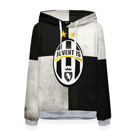Женская толстовка 3D с принтом Juventus FC в городе Новоалтайск, 100% полиэстер  | двухслойный капюшон со шнурком для регулировки, мягкие манжеты на рукавах и по низу толстовки, спереди карман-кенгуру с мягким внутренним слоем. | juve | италия | клуб | фк | футбол | футбольный | ювентус