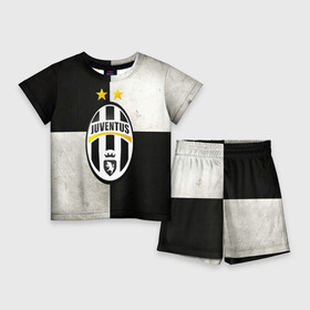 Детский костюм с шортами 3D с принтом Juventus FC в городе Новоалтайск,  |  | Тематика изображения на принте: juve | италия | клуб | фк | футбол | футбольный | ювентус