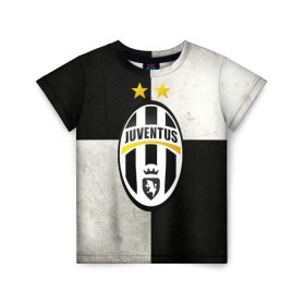 Детская футболка 3D с принтом Juventus FC в городе Новоалтайск, 100% гипоаллергенный полиэфир | прямой крой, круглый вырез горловины, длина до линии бедер, чуть спущенное плечо, ткань немного тянется | juve | италия | клуб | фк | футбол | футбольный | ювентус