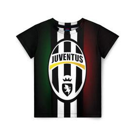 Детская футболка 3D с принтом Juventus FC в городе Новоалтайск, 100% гипоаллергенный полиэфир | прямой крой, круглый вырез горловины, длина до линии бедер, чуть спущенное плечо, ткань немного тянется | juve | италия | клуб | фк | футбол | футбольный | ювентус