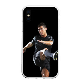 Чехол для iPhone XS Max матовый с принтом Роналдо в городе Новоалтайск, Силикон | Область печати: задняя сторона чехла, без боковых панелей | real | ronaldo | реал мадрид | роналдо | футбол | футболист