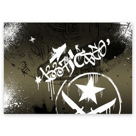 Поздравительная открытка с принтом cs:go - Wasteland Rebel style (Пустынный повстанец) в городе Новоалтайск, 100% бумага | плотность бумаги 280 г/м2, матовая, на обратной стороне линовка и место для марки
 | 1337 | 47 | ak | cs | csgo | rebel | wasteland | всех | го | кс | пустынный повстанец