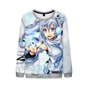 Мужской свитшот 3D с принтом Hatsune Miku в городе Новоалтайск, 100% полиэстер с мягким внутренним слоем | круглый вырез горловины, мягкая резинка на манжетах и поясе, свободная посадка по фигуре | hatsune miku | miku | vocaloid | аниме | мику | мику хацунэ