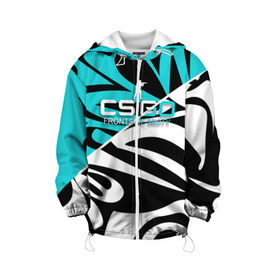 Детская куртка 3D cs:go - Frontside Misty Style (Снежный вихрь): в городе Новоалтайск, 100% полиэстер | застежка — молния, подол и капюшон оформлены резинкой с фиксаторами, по бокам — два кармана без застежек, один потайной карман на груди, плотность верхнего слоя — 90 г/м2; плотность флисового подклада — 260 г/м2 | ak47 | cs | csgo | frontside | misty | вихрь | го | кс | снежный